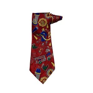 Renaissance Fire Fighter Helmet Fire Truck Hose Hydrant Novelty Necktie
